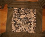 Brown Oriental Toile pocket BH on choco straps (reversible)