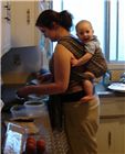 Action shot! Making Huevos Rancheros