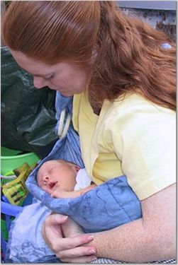Newborn cradle carry